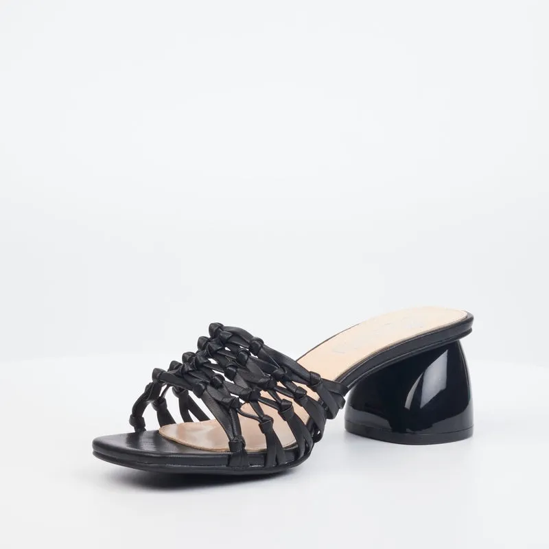 Butterfly Stripped Sandal- Black