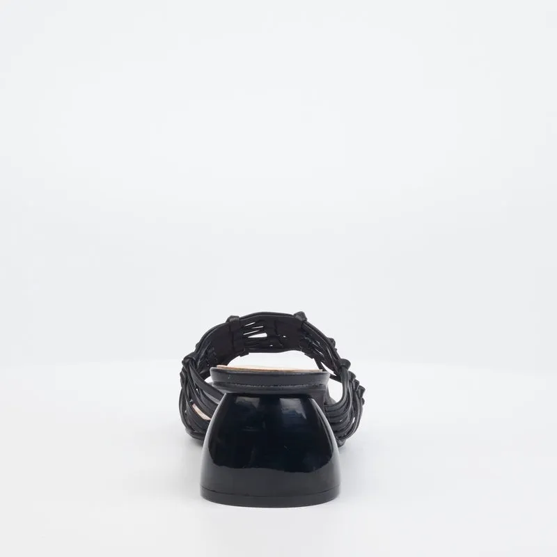 Butterfly Stripped Sandal- Black