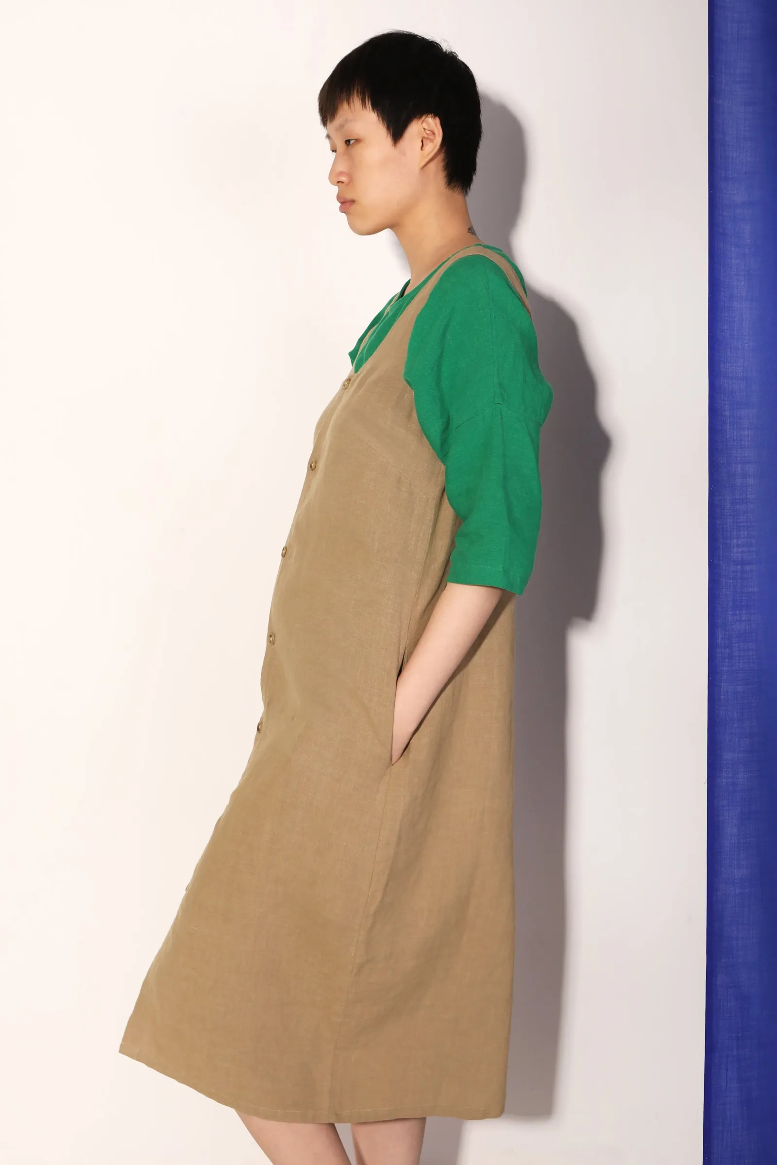 Button Front Slip Stone