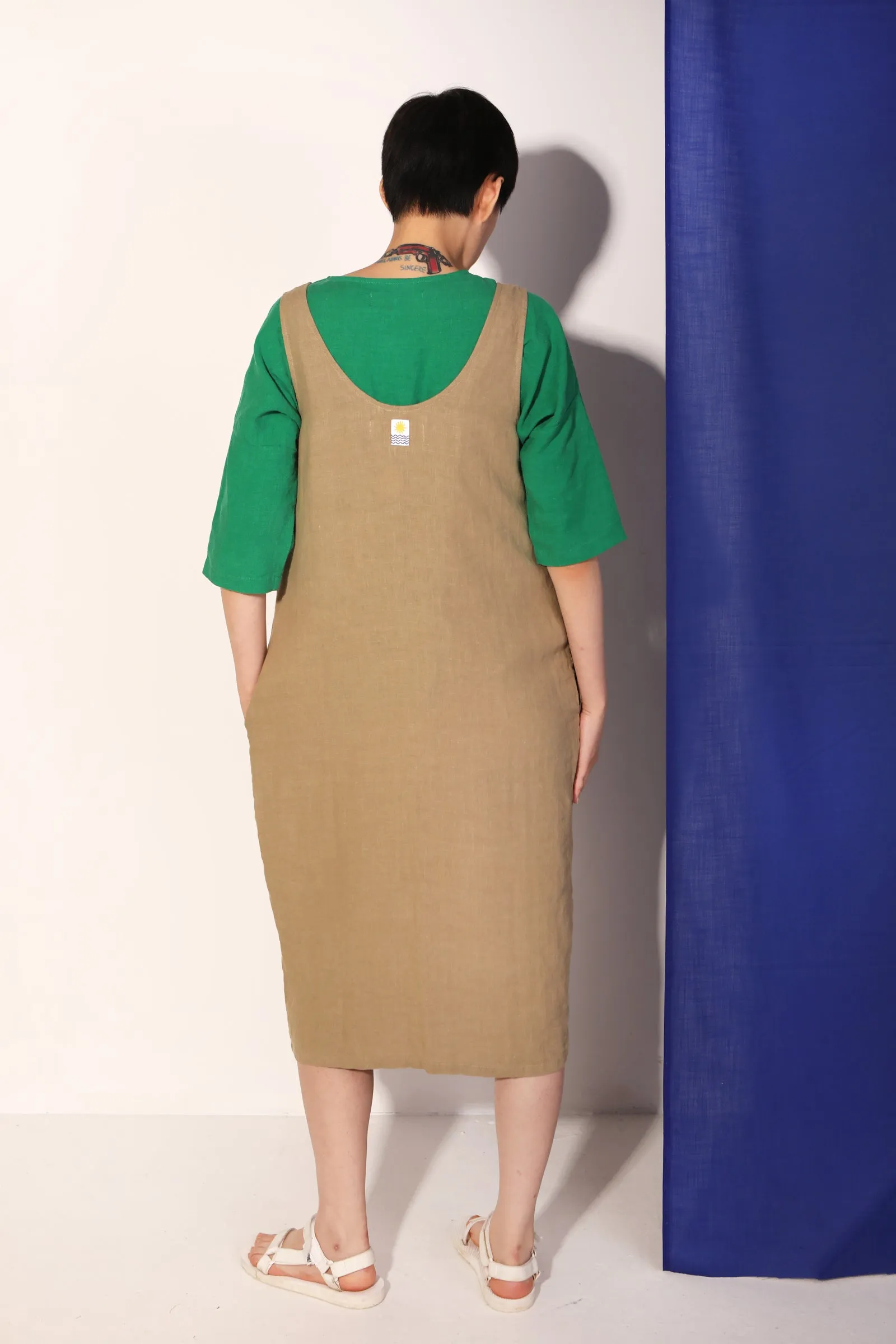 Button Front Slip Stone