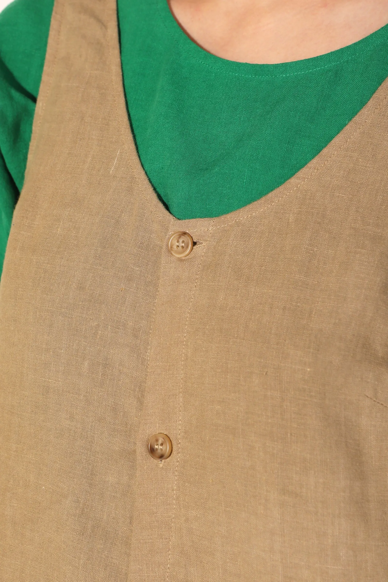 Button Front Slip Stone