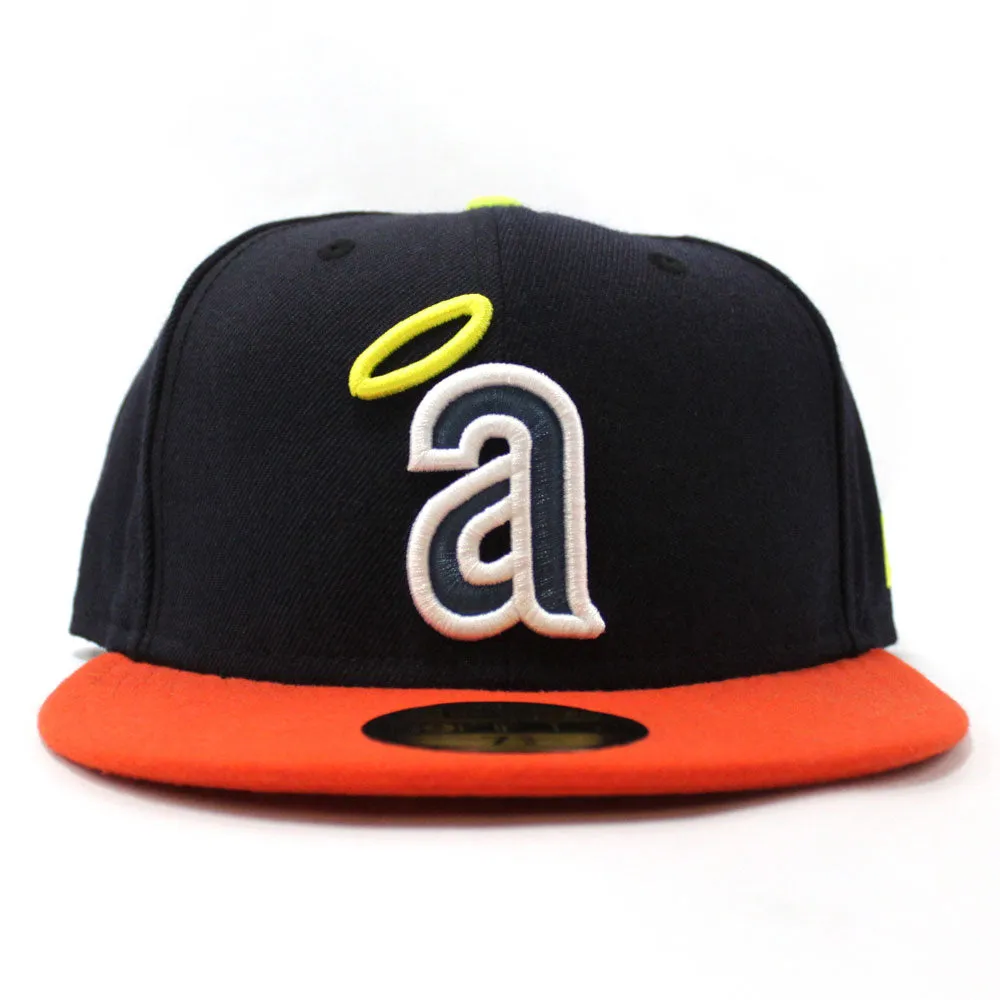 California Angels New Era 59Fifty Fitted Hat (Navy Orange Lime Muddy Blue)