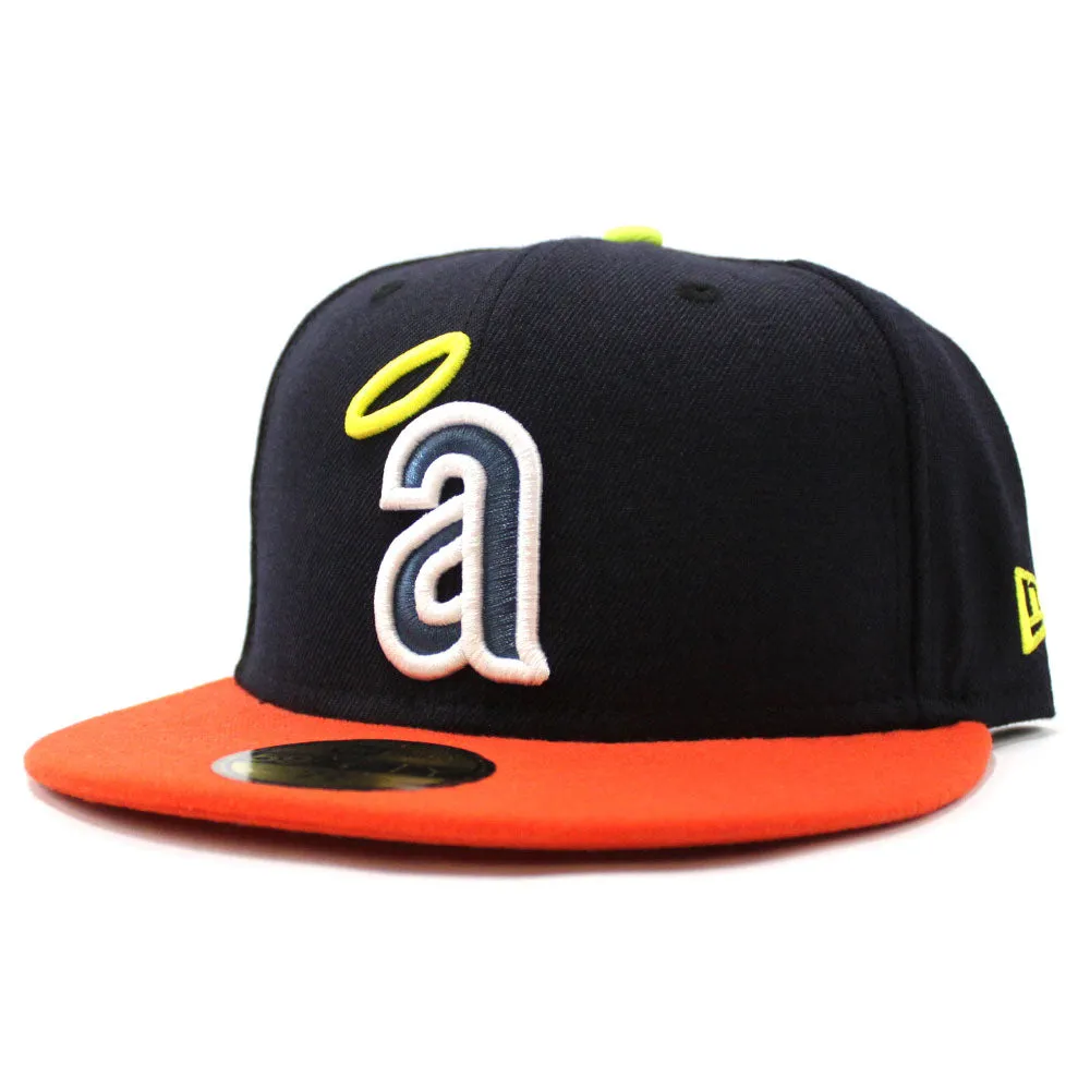 California Angels New Era 59Fifty Fitted Hat (Navy Orange Lime Muddy Blue)