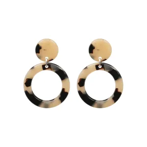 Carla Small Light Tortoiseshell Drop Earrings