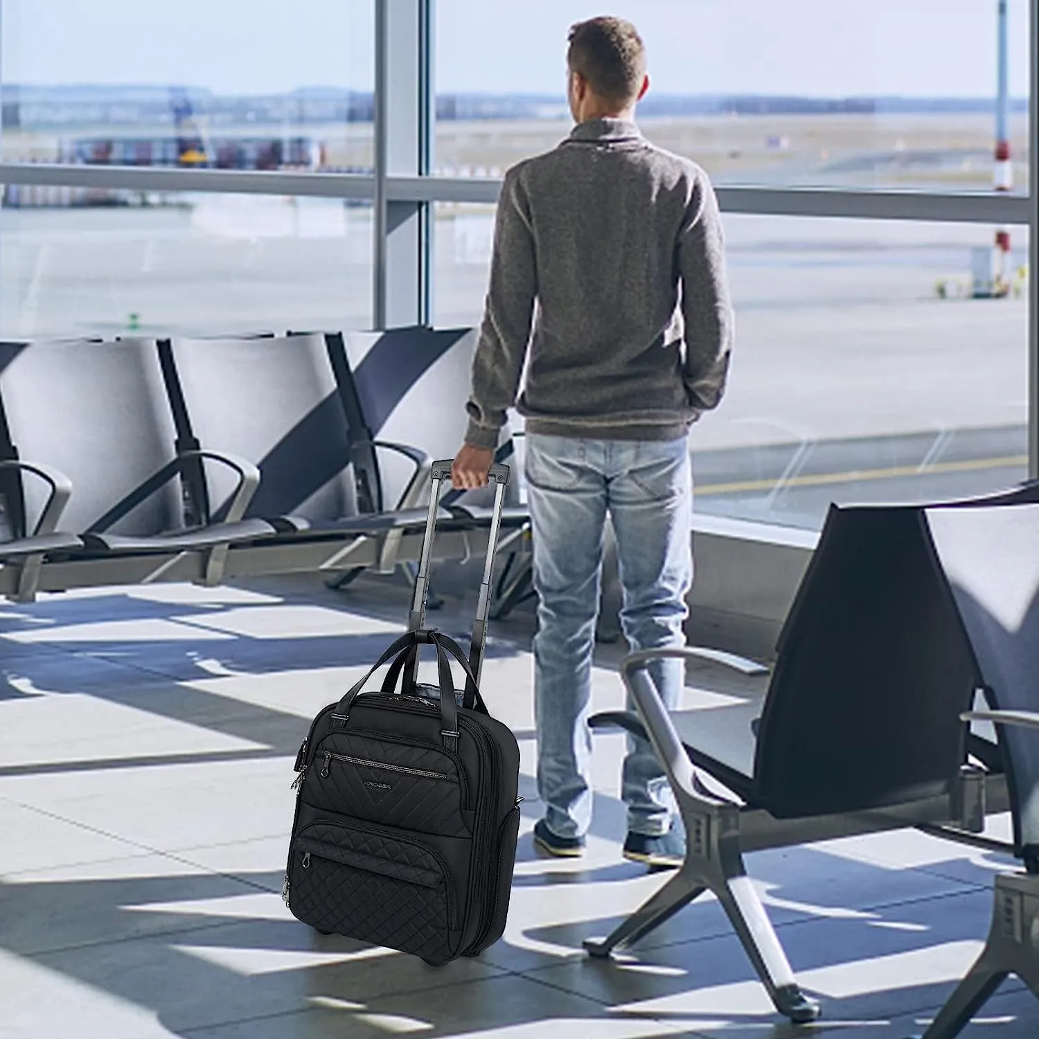 Carry On Underseat Multi-functional 16-inch Lightweight Suitcase