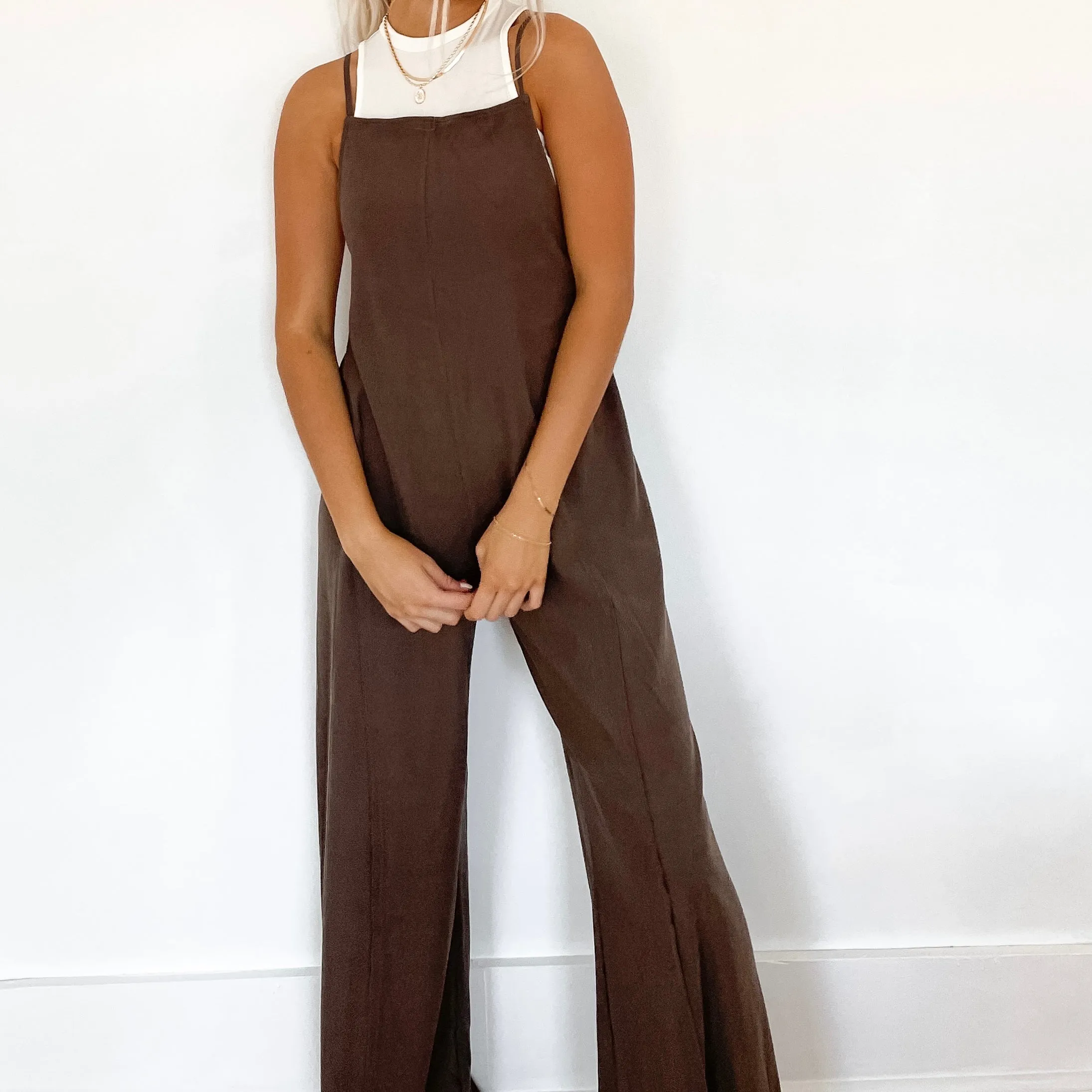 Casual Wide Leg Overalls