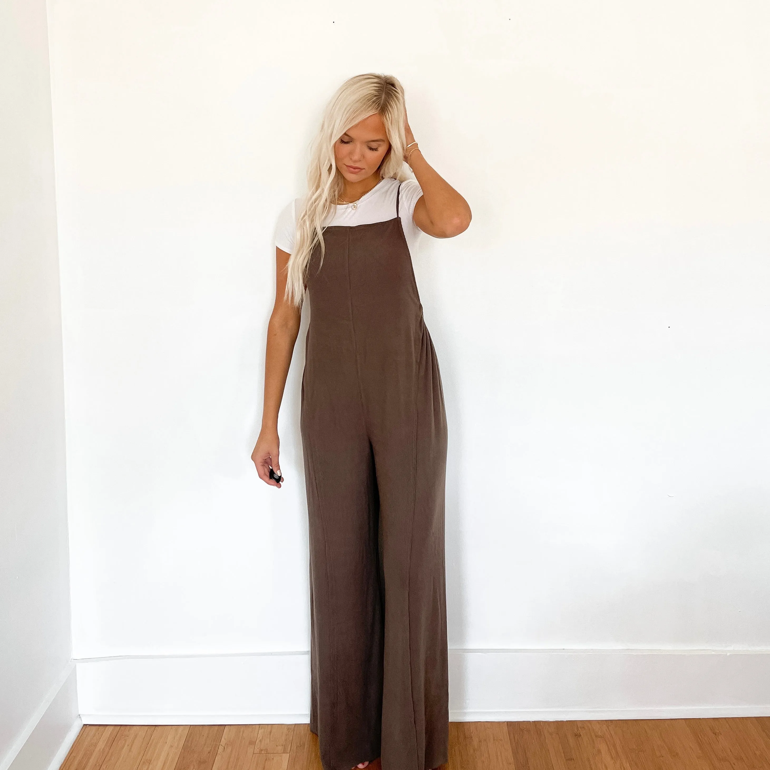 Casual Wide Leg Overalls