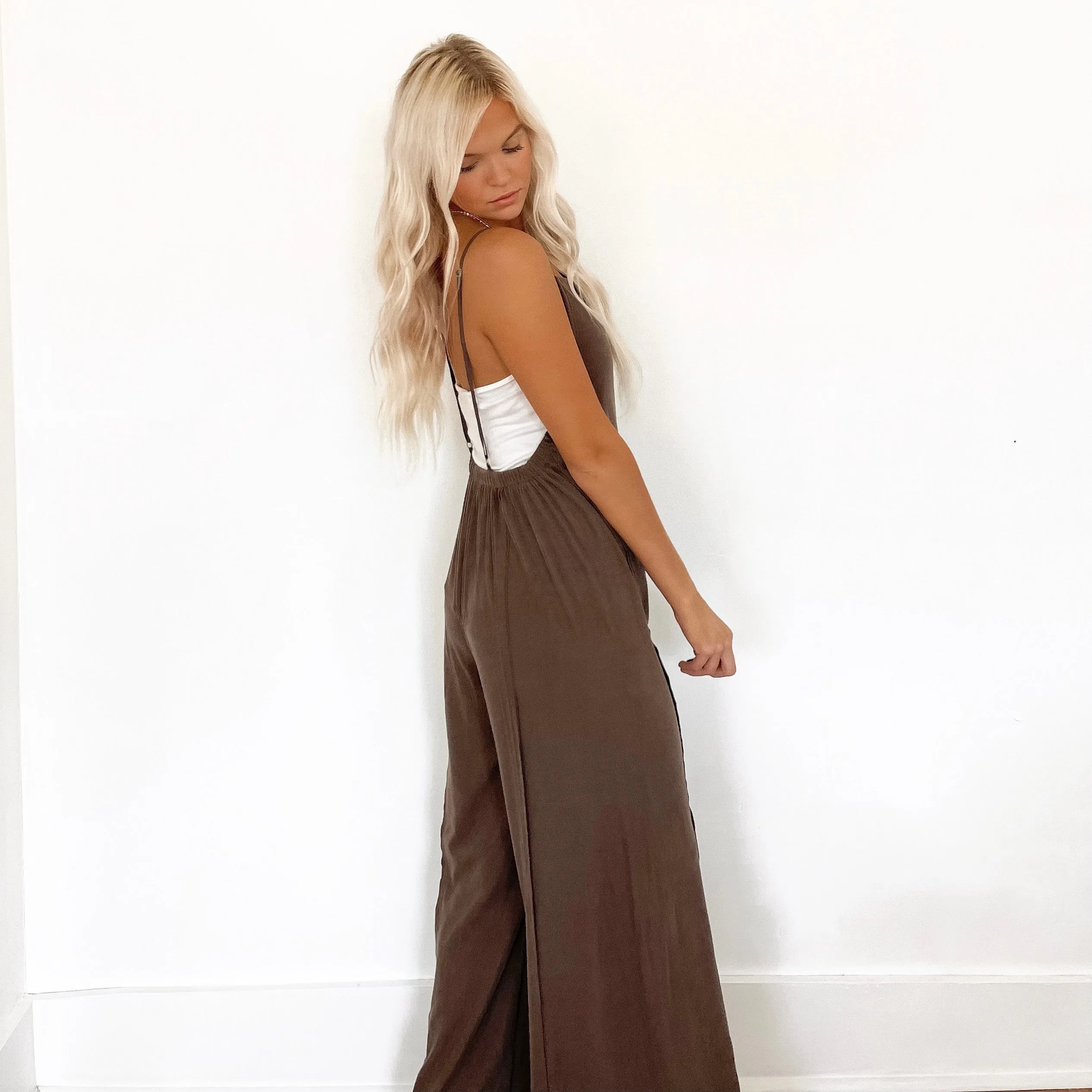 Casual Wide Leg Overalls