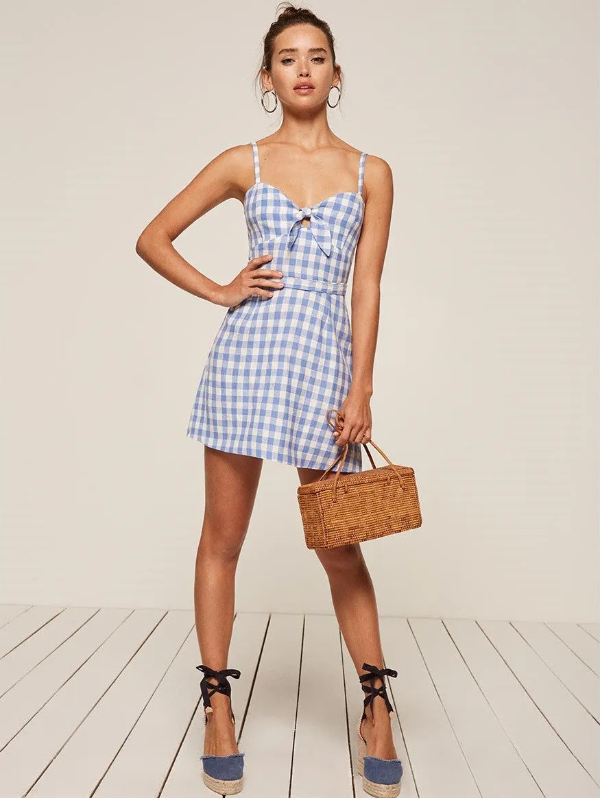 Charming Blue Gingham Dress
