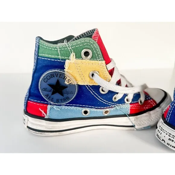 Converse Chuck Taylor Patchwork All Star Hi Boys Girls Child Size 11