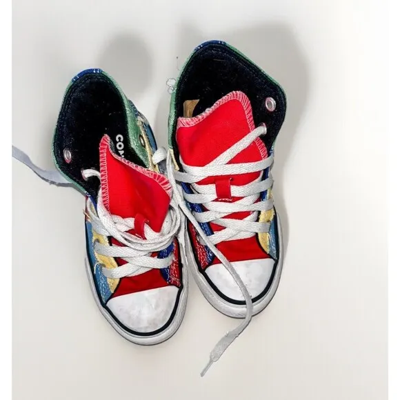 Converse Chuck Taylor Patchwork All Star Hi Boys Girls Child Size 11