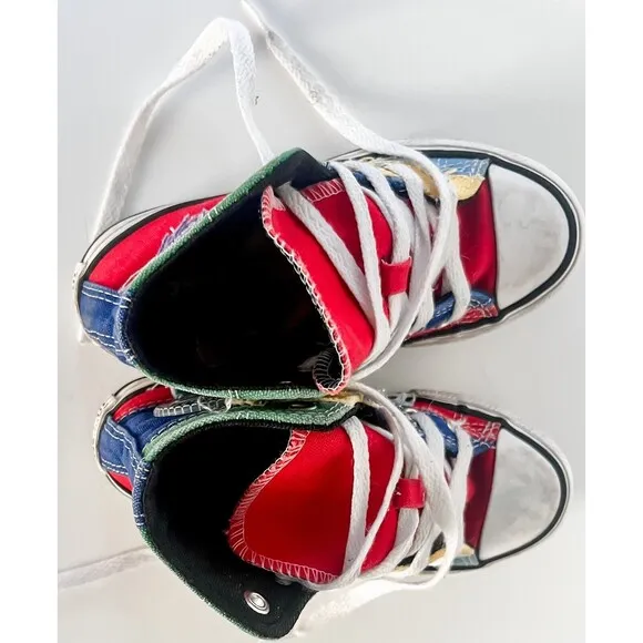 Converse Chuck Taylor Patchwork All Star Hi Boys Girls Child Size 11