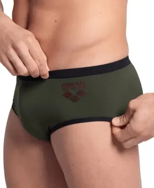 COSTUME ARENA UOMO SLIP NUOTO PISCINA MAN BRIEF VERDONE DARK GREEN