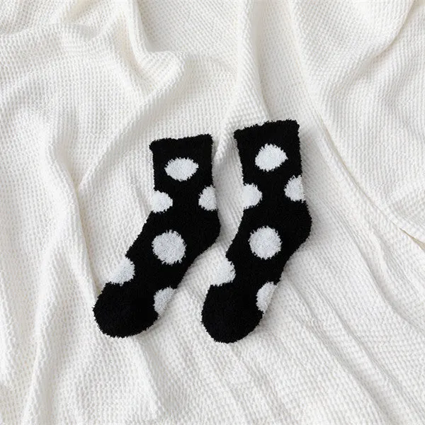 Cozy Polka Dot Woolen Socks