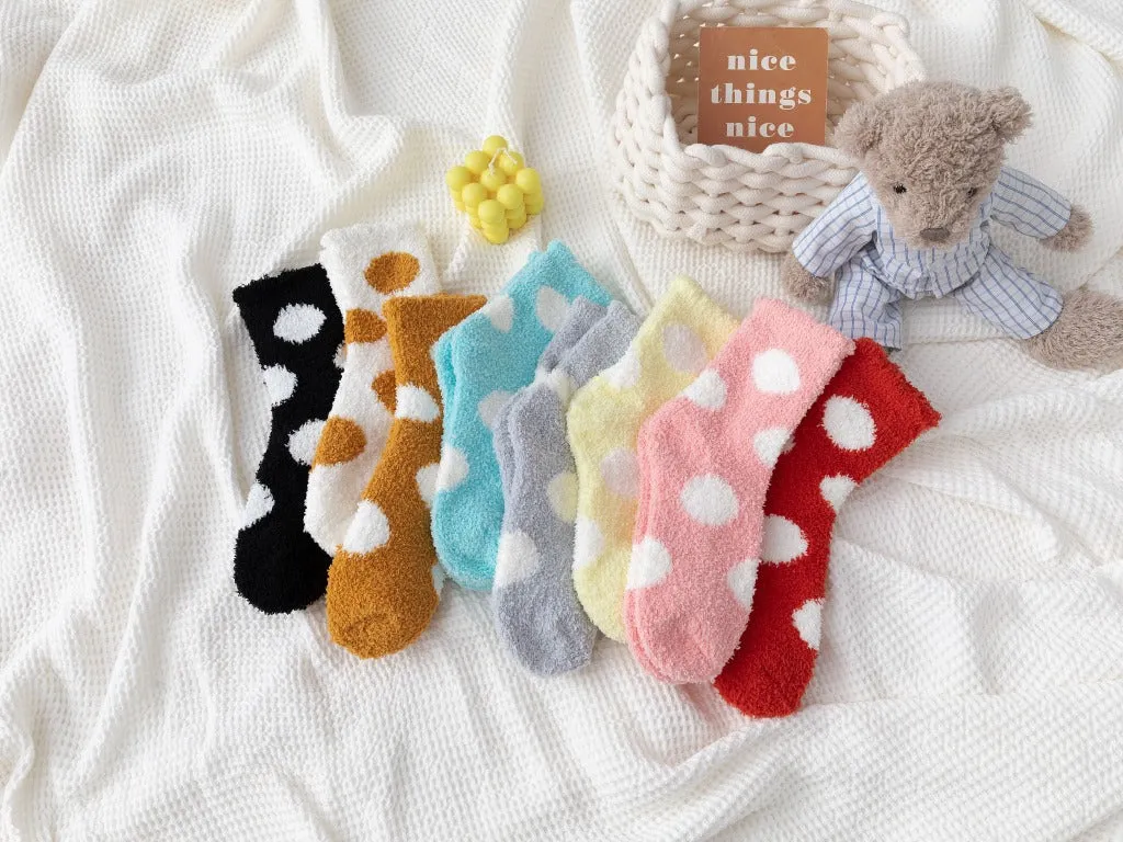 Cozy Polka Dot Woolen Socks