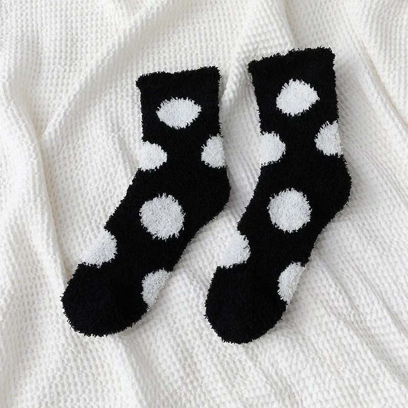 Cozy Polka Dot Woolen Socks