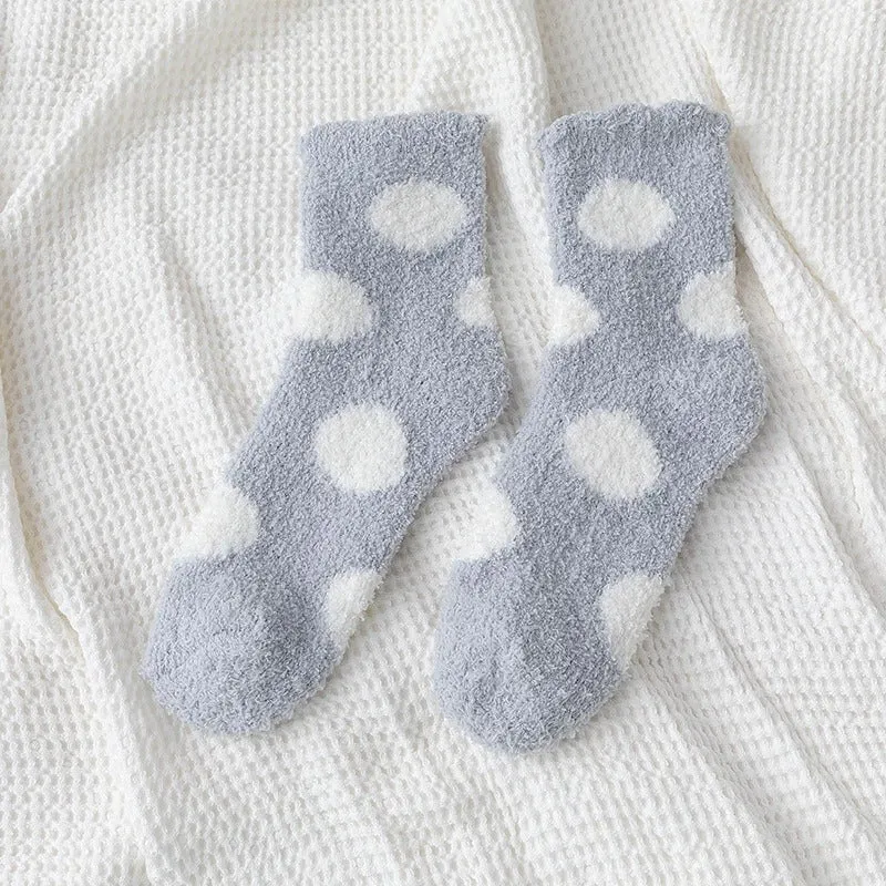 Cozy Polka Dot Woolen Socks