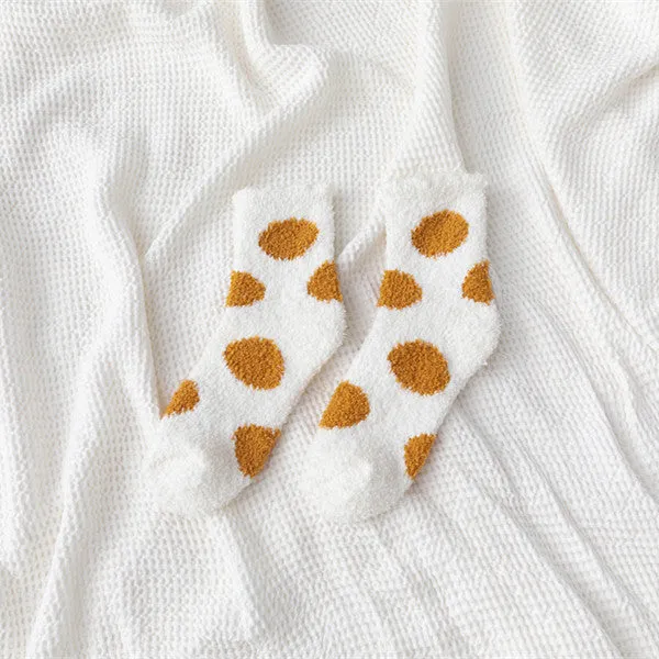 Cozy Polka Dot Woolen Socks