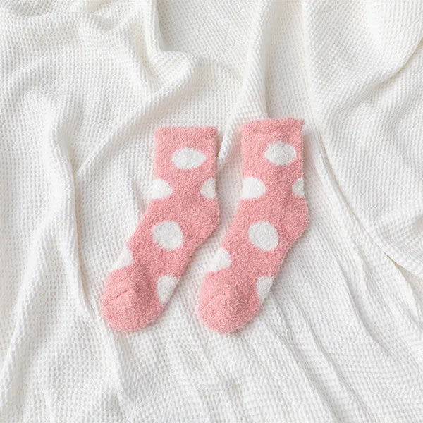 Cozy Polka Dot Woolen Socks