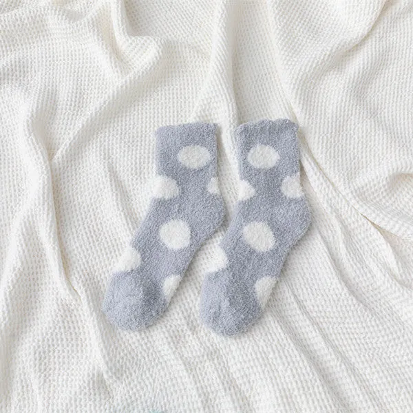 Cozy Polka Dot Woolen Socks
