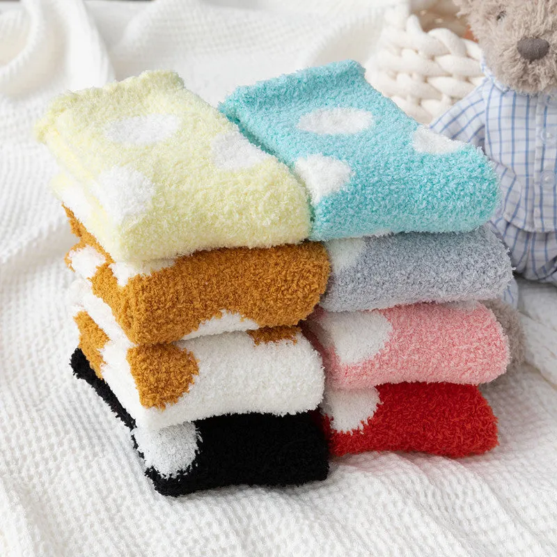 Cozy Polka Dot Woolen Socks