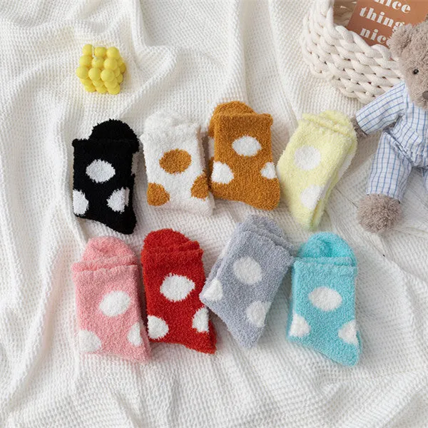 Cozy Polka Dot Woolen Socks