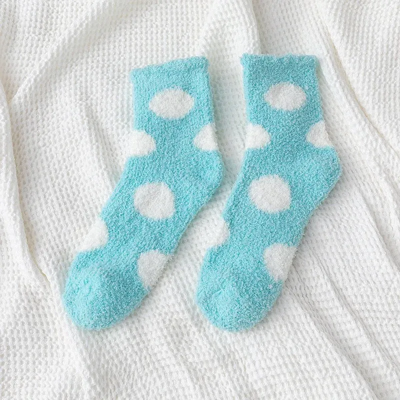 Cozy Polka Dot Woolen Socks