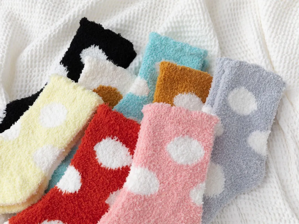 Cozy Polka Dot Woolen Socks