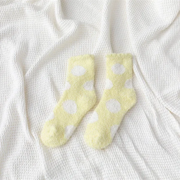 Cozy Polka Dot Woolen Socks