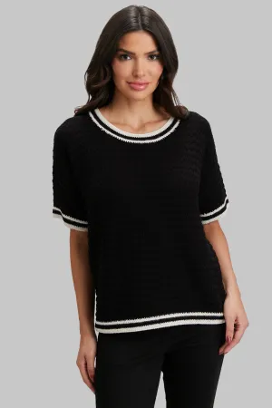 Crochet Detail Relaxed Crew - FINAL SALE