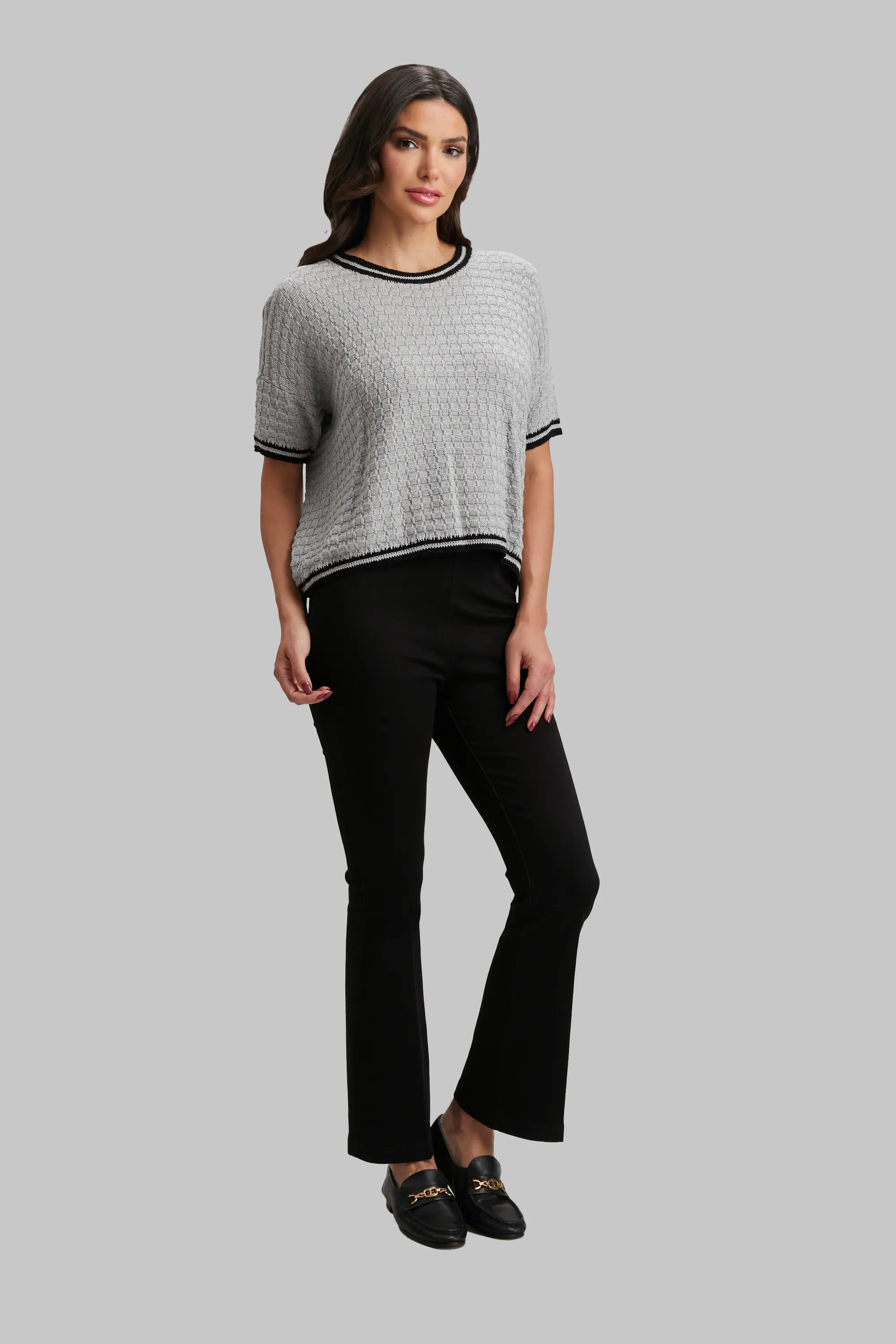 Crochet Detail Relaxed Crew - FINAL SALE