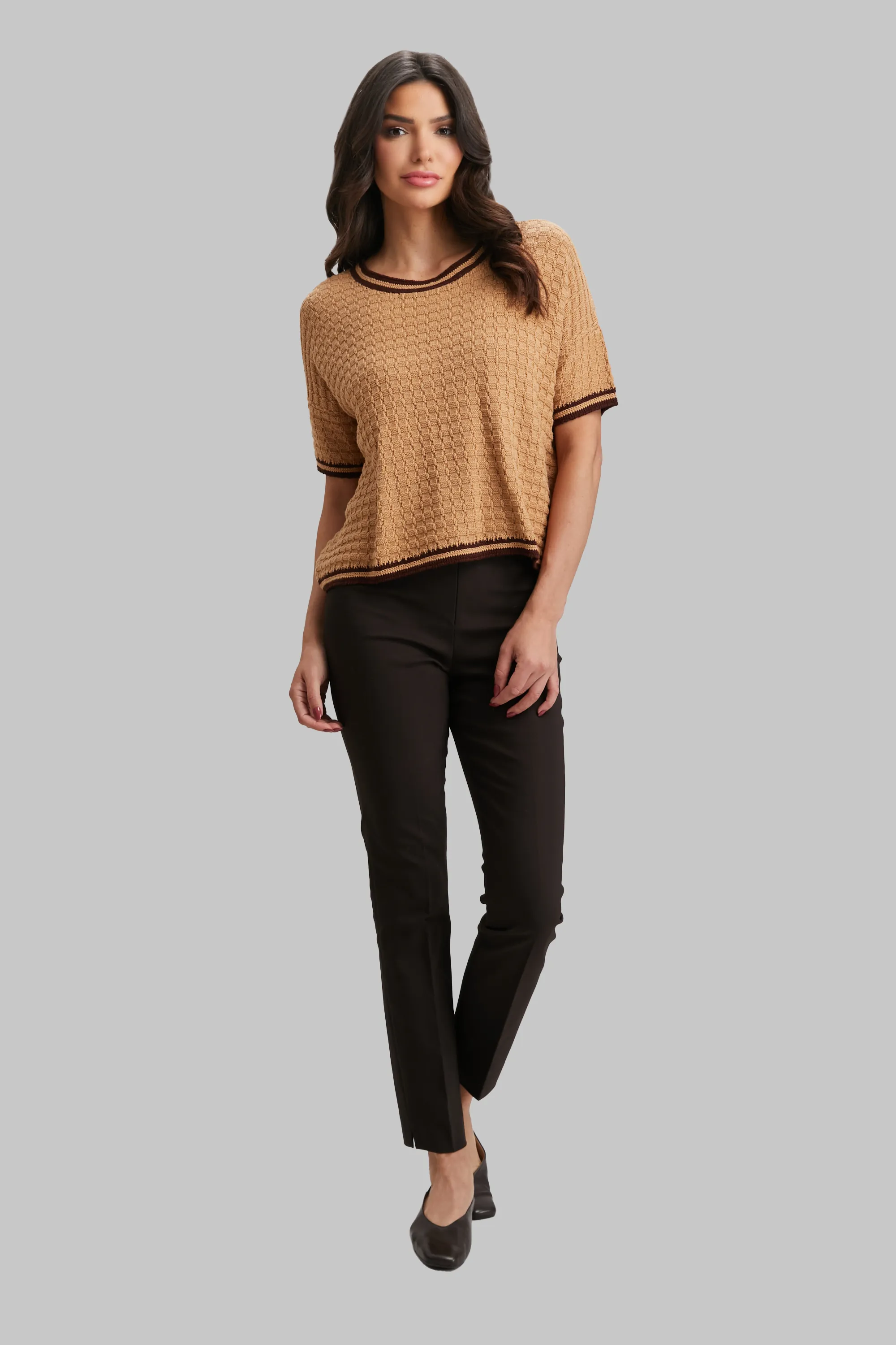 Crochet Detail Relaxed Crew - FINAL SALE