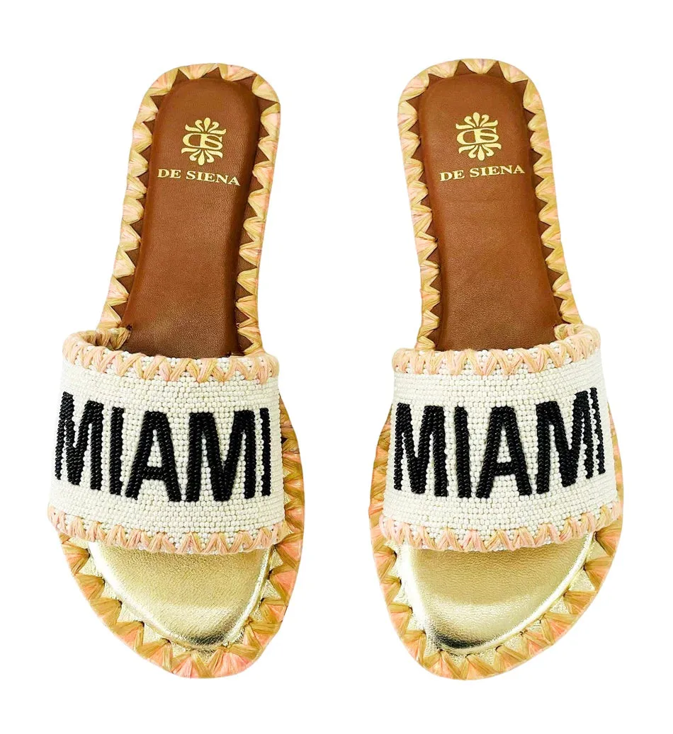 DE SIENA Miami gull slip-in med perler