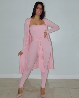 Done It For Myself Jumpsuit Set Pink