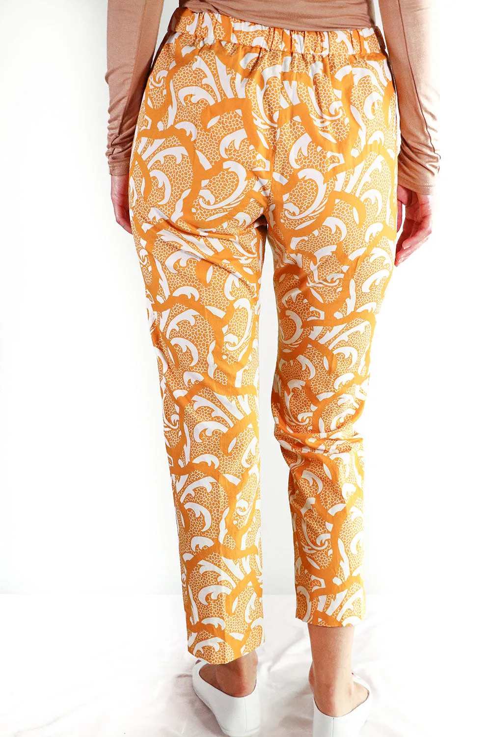 Dries Van Noten - Mustard and White Palmira Pant - 38