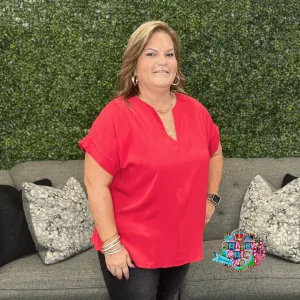 Easy Wear Top - Red