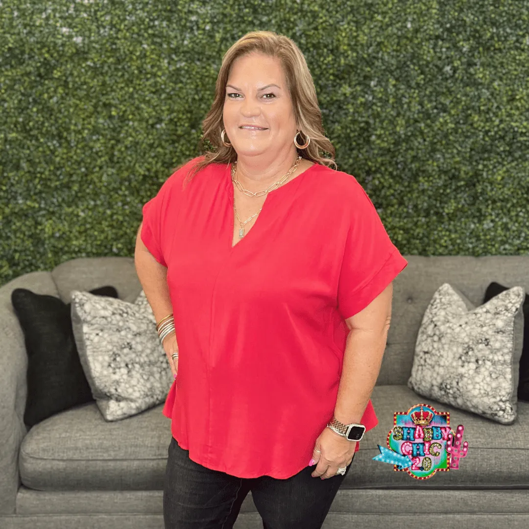 Easy Wear Top - Red