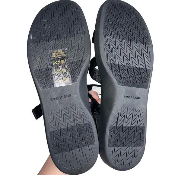 Everlane ReNew Sports Sandal NEW Black Velcro Strap Women's Size 11