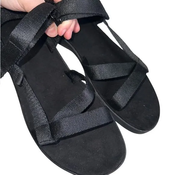 Everlane ReNew Sports Sandal NEW Black Velcro Strap Women's Size 11