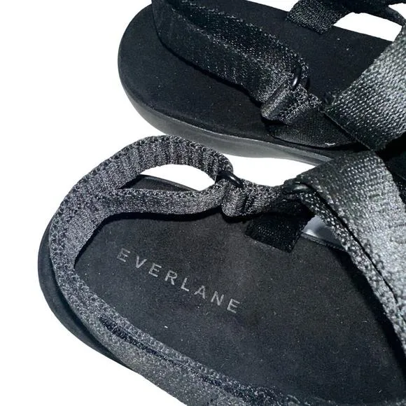 Everlane ReNew Sports Sandal NEW Black Velcro Strap Women's Size 11