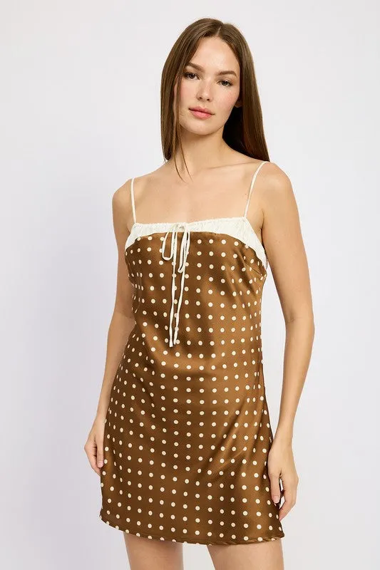 FALL SLIP MINI DRESS