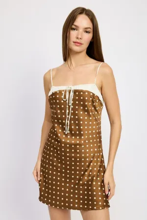 FALL SLIP MINI DRESS