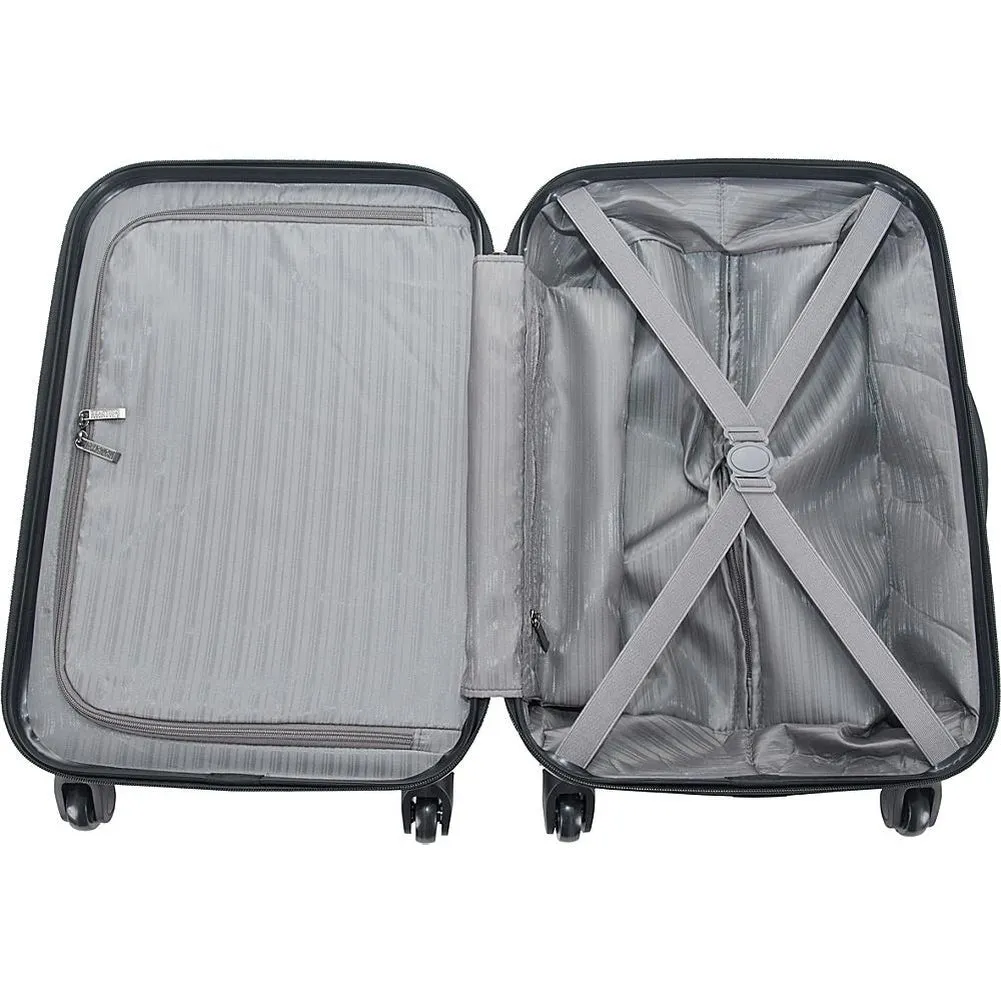 famous reaction out of bounds 20" spinner hard side carry-on