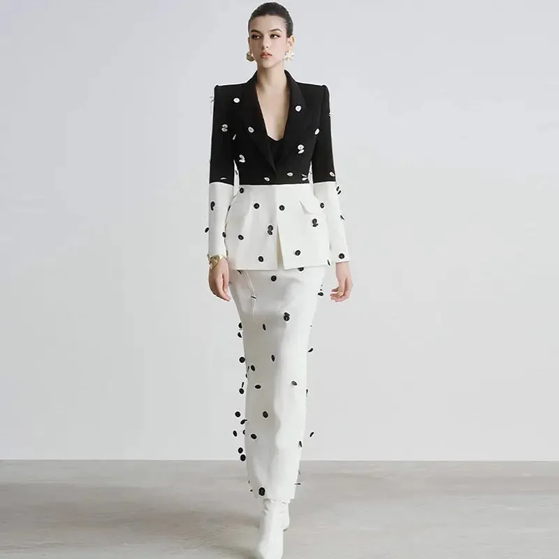 Fashionable Sequin Suit Jacket - Stylish Evening Blazer