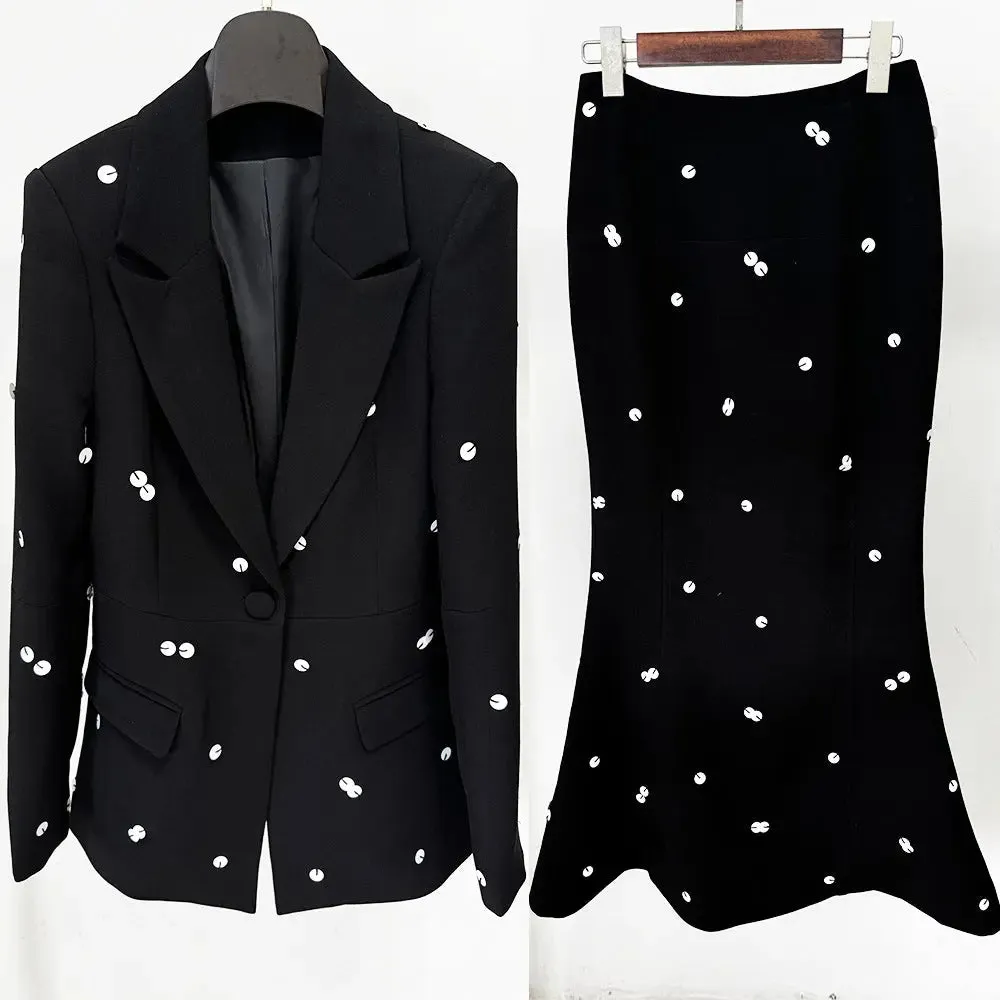 Fashionable Sequin Suit Jacket - Stylish Evening Blazer