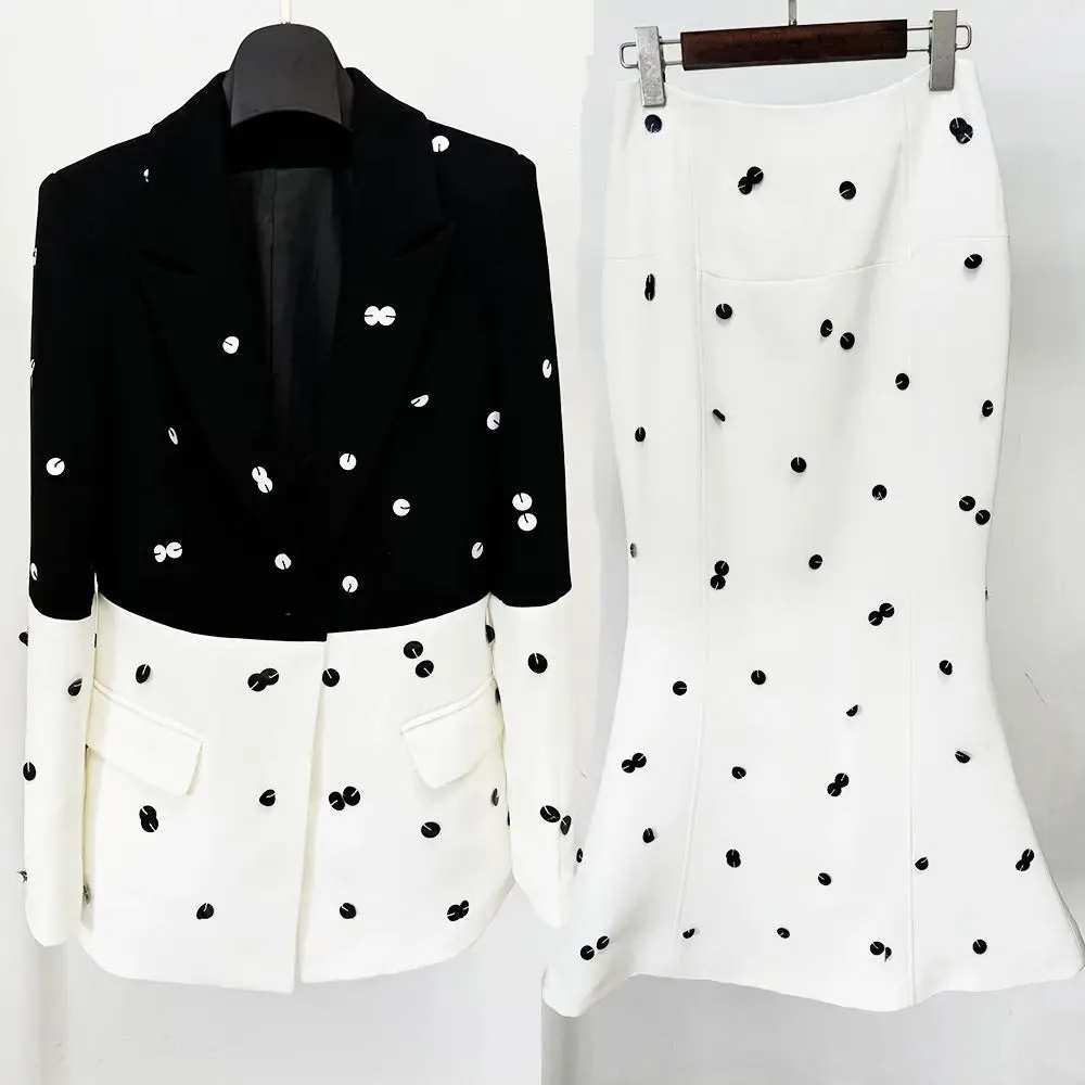 Fashionable Sequin Suit Jacket - Stylish Evening Blazer
