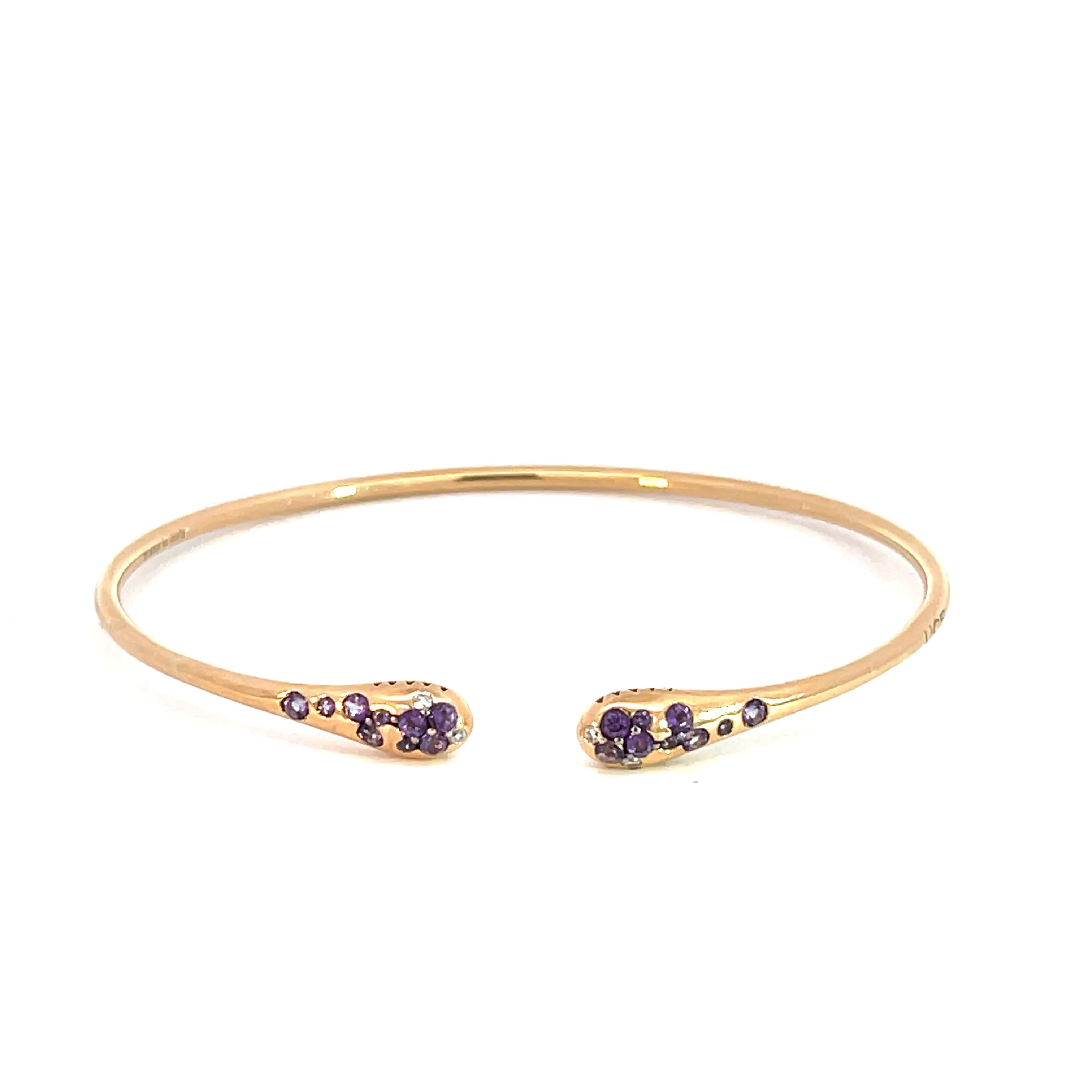 Flexible Purple Amethyst Cuff