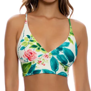 FLORAL BABY - Cross Back Bustier Top