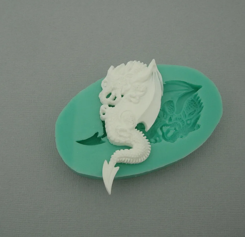 Flying Dragon Silicone Mold for Crafts, Jewelry, Resin,  Polymer Clay.