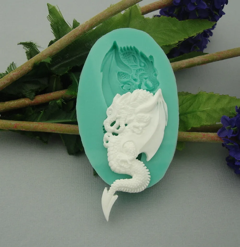 Flying Dragon Silicone Mold for Crafts, Jewelry, Resin,  Polymer Clay.